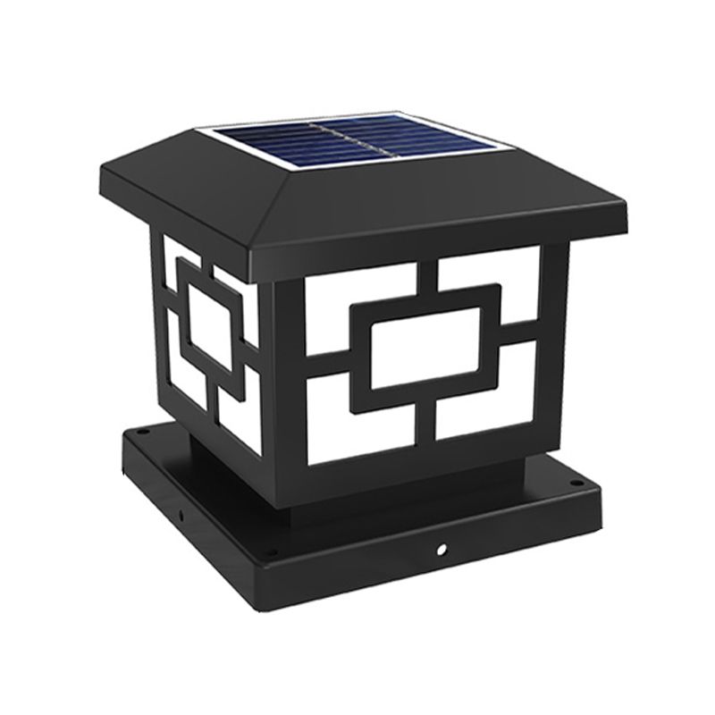 Contemporary LED Pillar Light Simple LED Solar Lighting Fixture for Garden
