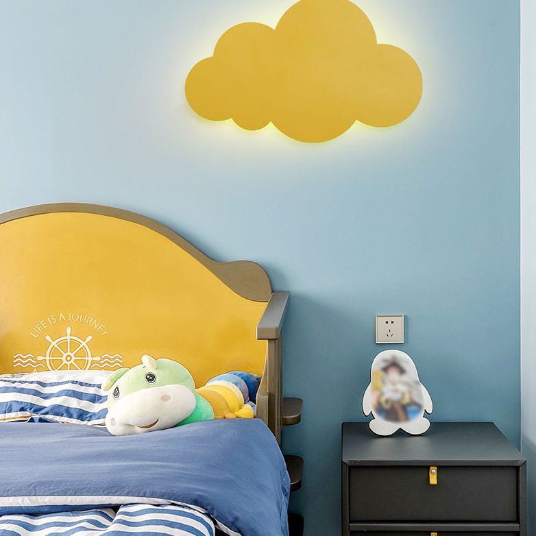 Cloud Shape Macaroon Wall Light Sconce Colorful Acrylic Shade Wall Lamp for Bedroom