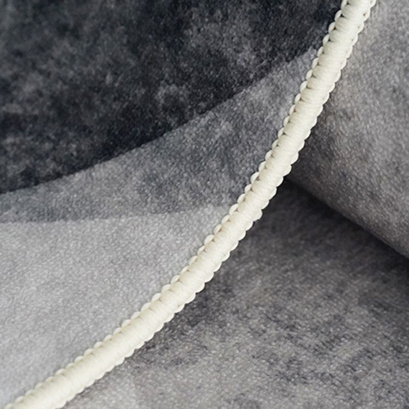 Rapis moderne noir Polyester à rayures Rapis intérieur Tapis de support sans glissement pour le salon