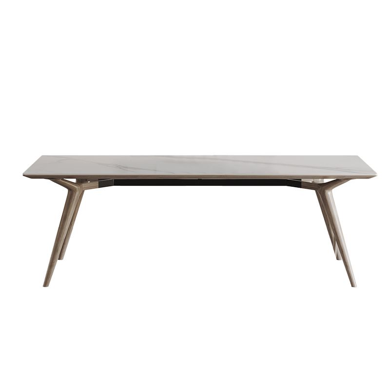 Sintered Stone Dining Set 1/2/5 Pcs Solid Wood Frame Dining Table and Chairs