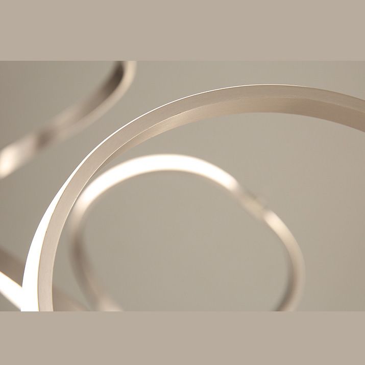 Lámpara de araña retorcida LED moderno de techo acrílico Luz para la sala de estar para la sala de estar dormitorio