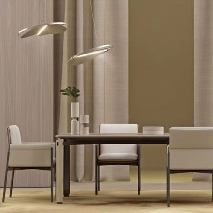 Silla de comedor tapizada con respaldo sólido de restaurante estilo diseñador