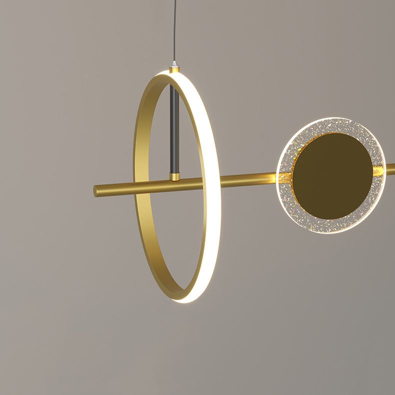 Modern Style Circle Shape Island Pendants Metal Pendant Lights for Dining Room