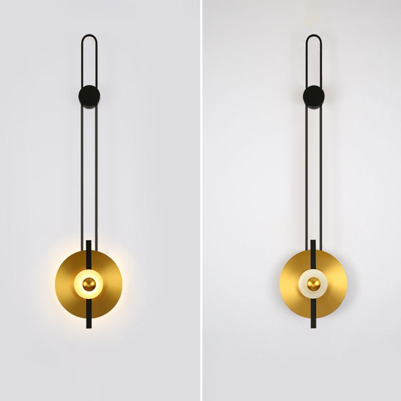 Light Luxury Wall Mount Light Iron Circle Shape Wall Lamp for Bedroom