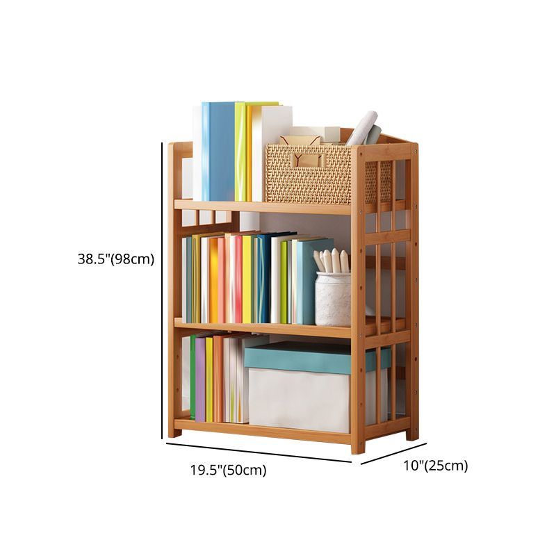 Contemporary Wood Bookcase Open Back Bookshelf for Home Office