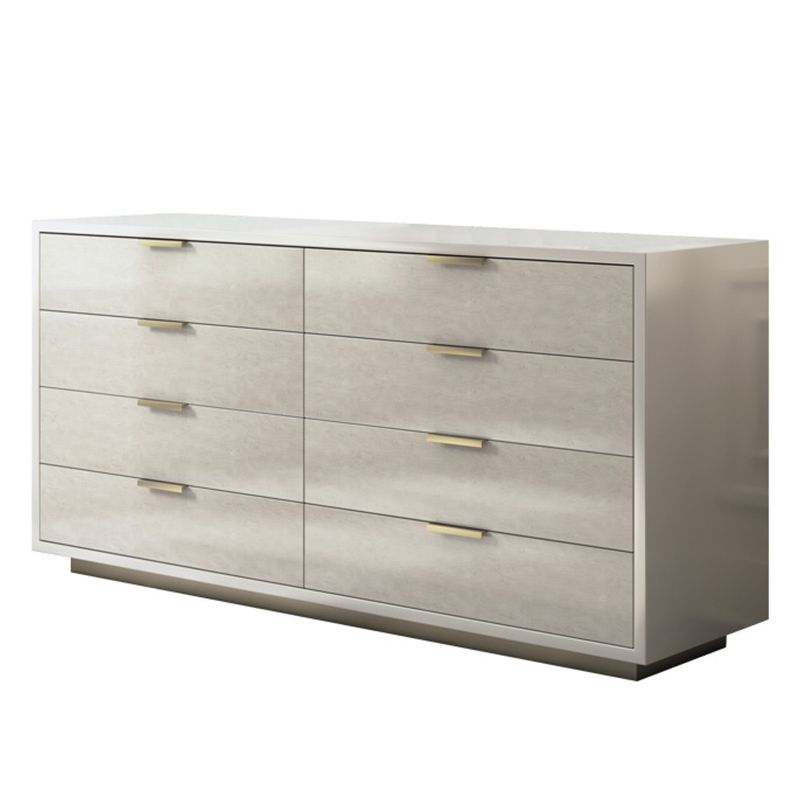 Ultra-Modern Double Dresser Solid Wood Storage Chest with Drawers for Bedroom
