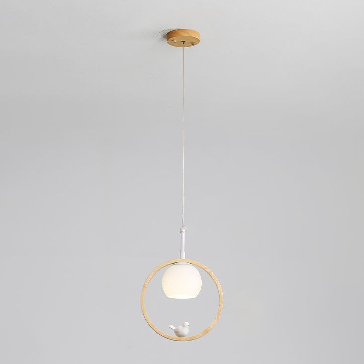 Holz nordisch moderne hängende Anhänger Licht 1-Licht-Tropfen Anhänger für Balkon