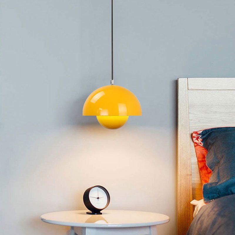 Domed Hanging Pendant Light Minimalist Metal Hanging Light Fixture
