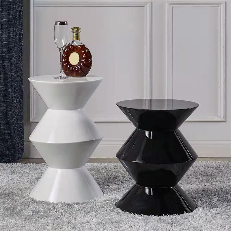 No Distressing Plastic Pedestal Modern Round 1 Coffee Table for Bedroom