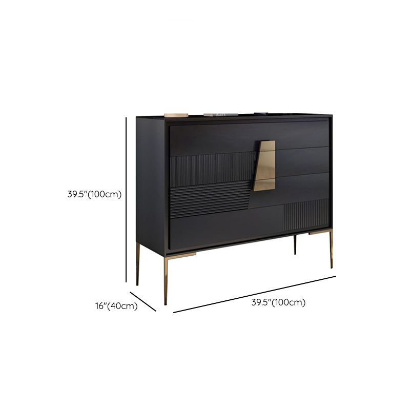 Contemporary Storage Chest Stone Dresser with 4/5 Drawers , 15.6 Inch Width
