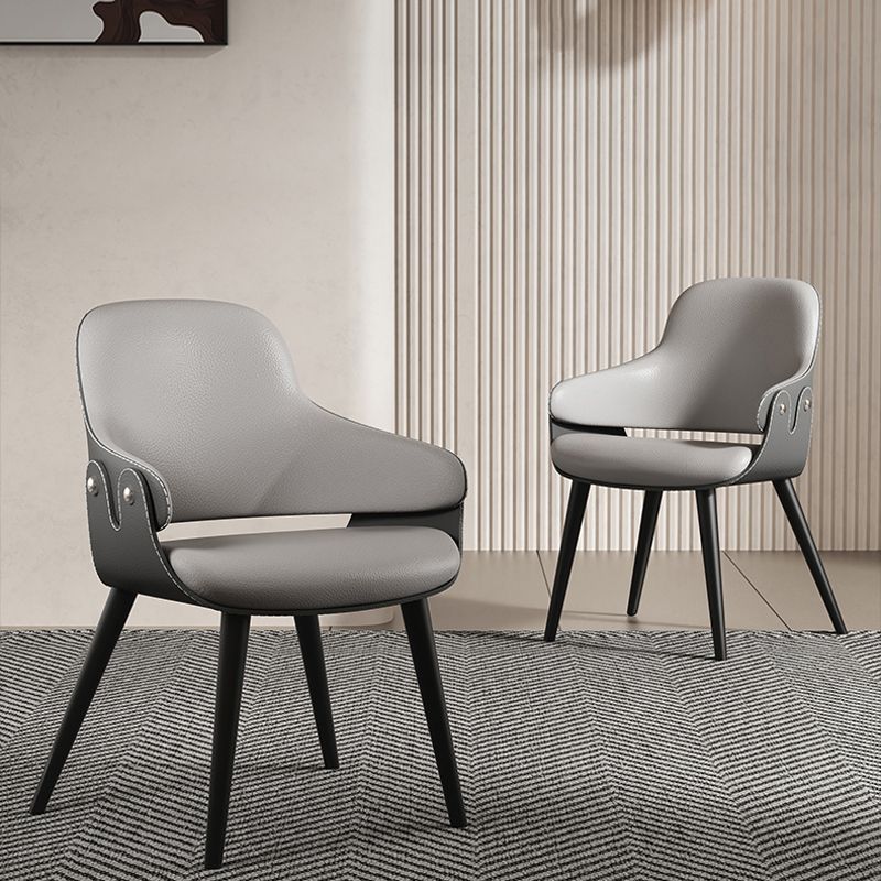 Home Faux Leather Dining Chairs Black Legs Dining Room Chair