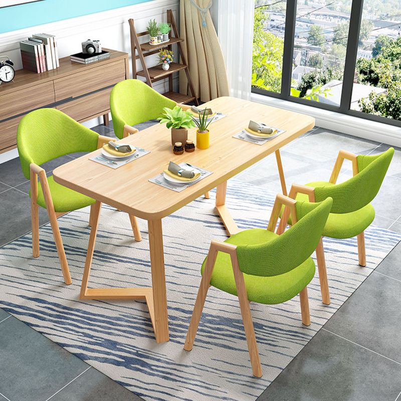 Modern 1/2/5 Pieces Dining Set Rectangle Wood Dining Table Set for Dining Room
