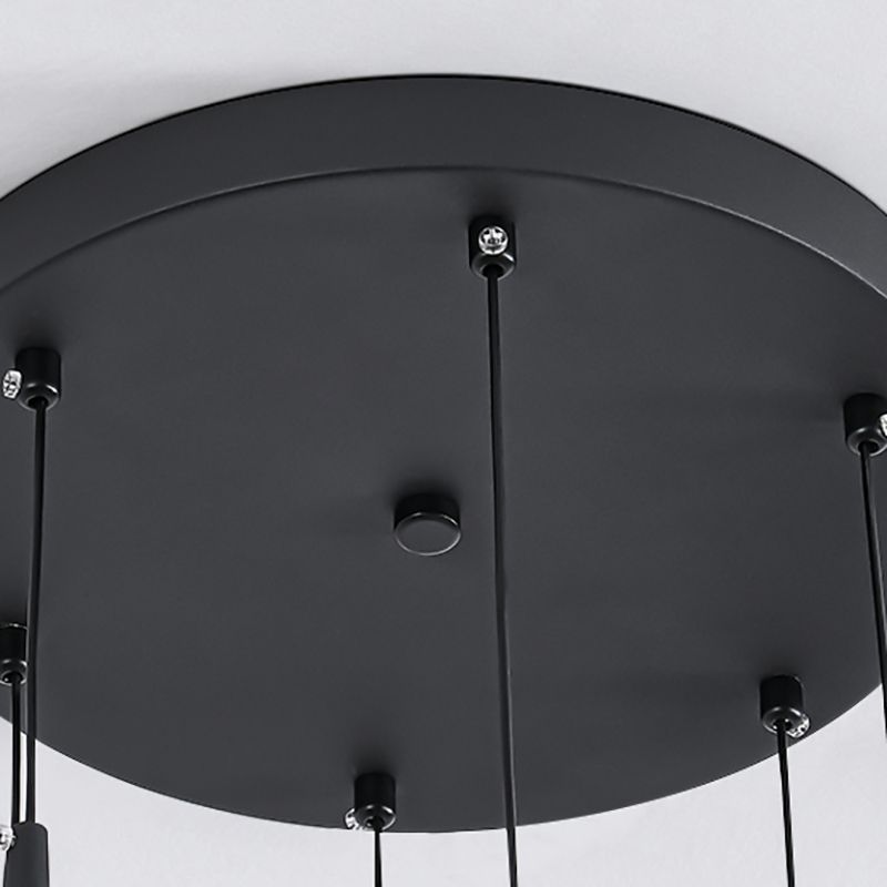 Metal Geometric Shape Hanging Light Modern Style Multi Lights Hanging Light Mount Fixture