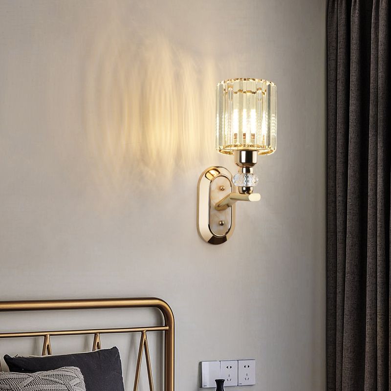 Éclairage mural en verre transparent contemporain