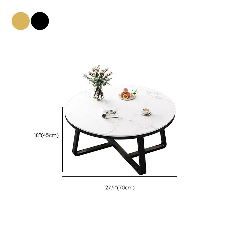 Stone Geometric Contemporary Coffee Table Cross Legs Coffee Table