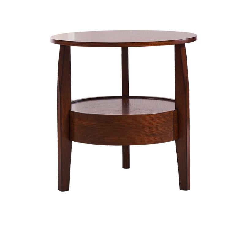 19.6"/23.6"/31.4" Tall 3 Legs End Table Solid Wood Round Side End Table with Drawer