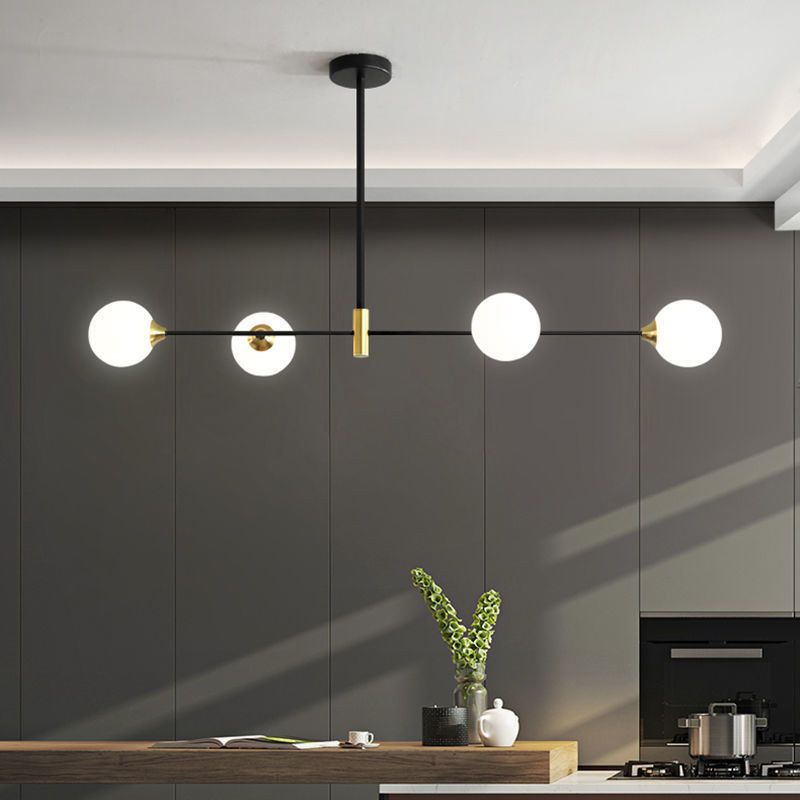 Modern Style Global Shape Island Lights Glass 3/4 Lights Pendant Light