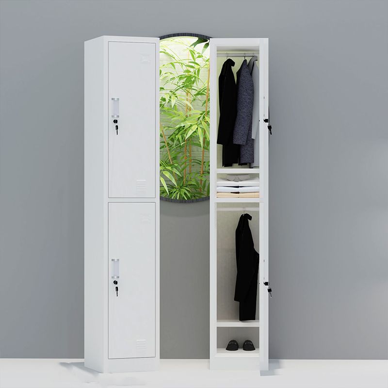 15"L White Wardrobe Armoire Modern Storage Cabinet for Home Use