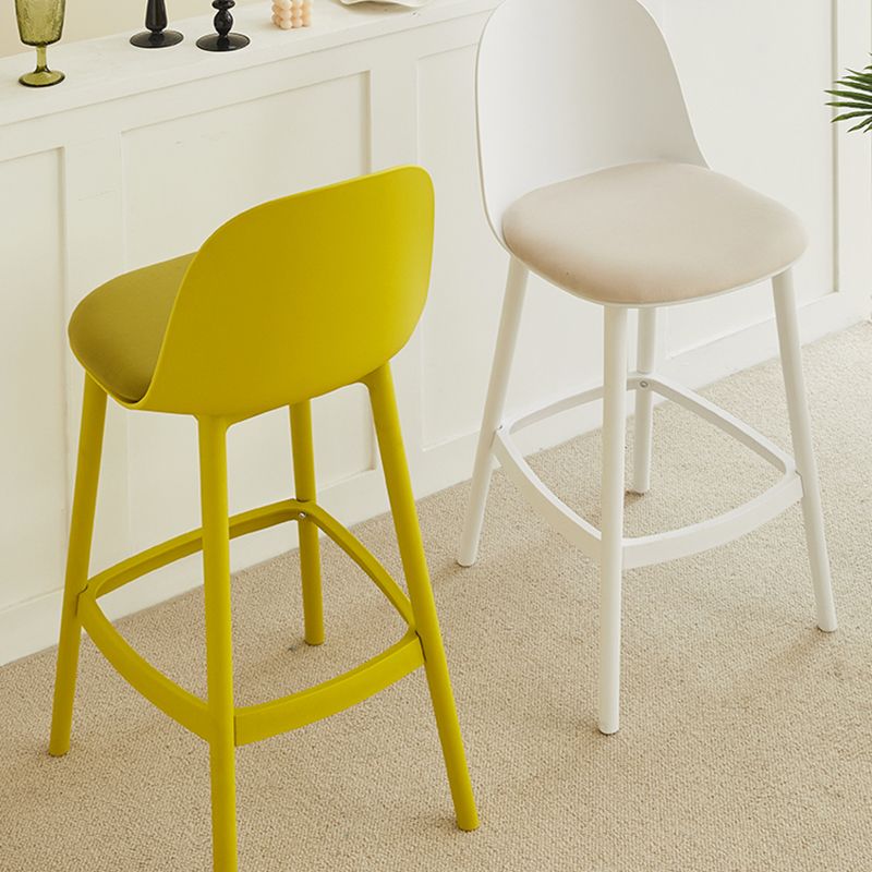 Modern Style Bar Stool Backrest Plastic Bar Stools for Dining Room