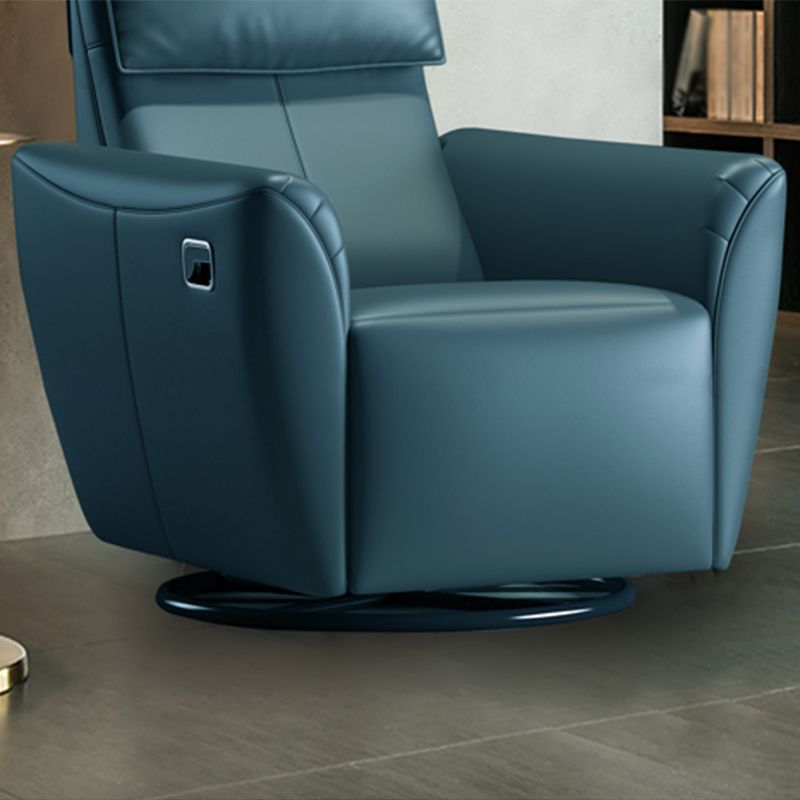 Genuine Leather Convertible Chair 33.46" L x 39.37" W x 40.15" H Swivel Chair