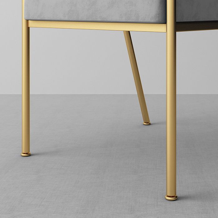 Sillones tapizados de lujo de estilo escandinavo, silla auxiliar de comedor con respaldo abierto (juego de 2)