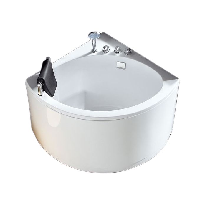 Freestanding Modern Bath Back to Wall White Soaking Acrylic Bathtub