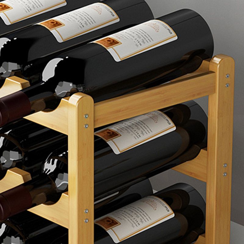 Countertop Wine Rack Solid Wood Wine Bottle Rack for Living Room