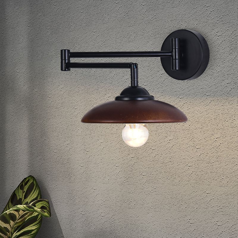 Modern Wooden Wall Lamp 1-Light Wall Light Sconce for Bedroom