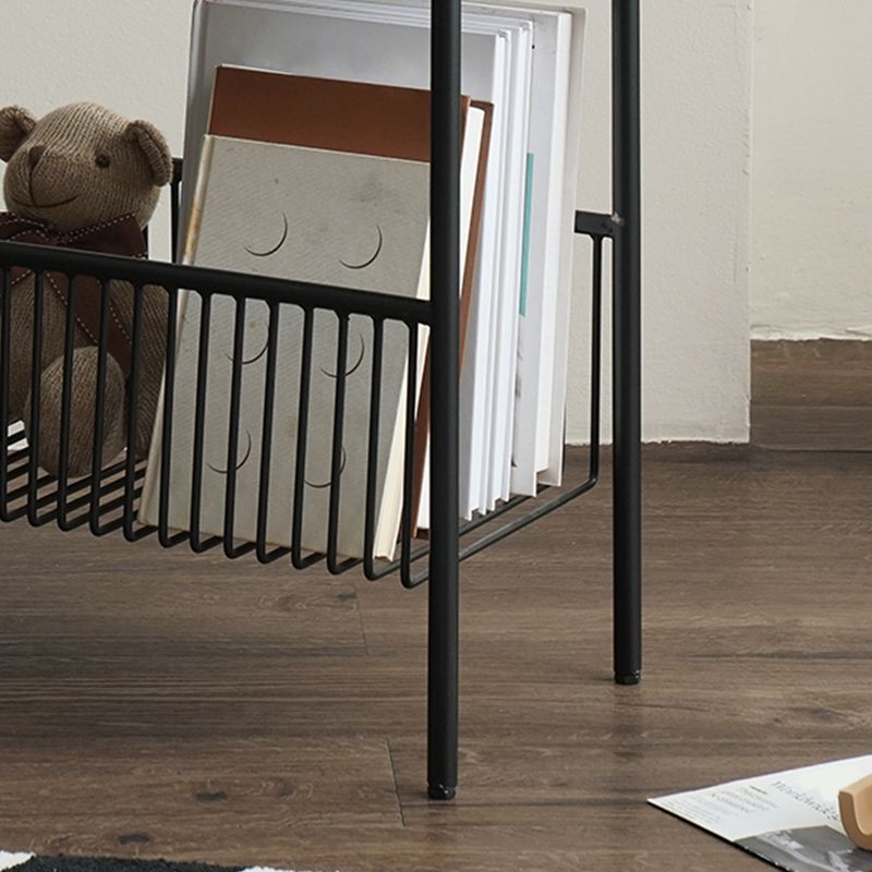 Contemporary Tray Top End Table 21.65" Tall Metal Side Table