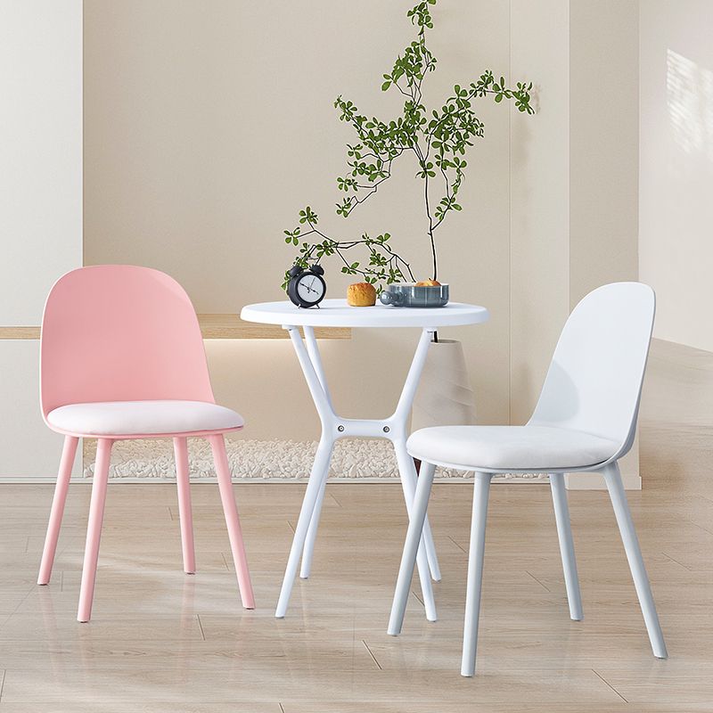 Modern Armless Dining Chairs Plastic Side Chair for Dining Room