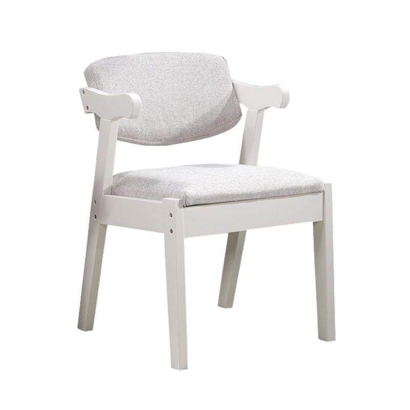 Contemporary Style Arm Chair Wood Open Back Dining Chairs for Indoor