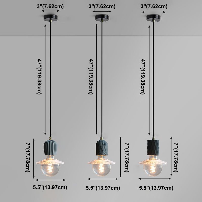Indoor Bar Pendant Light Nordic Simple Style Cement Simple Light Hanging Light Fixture