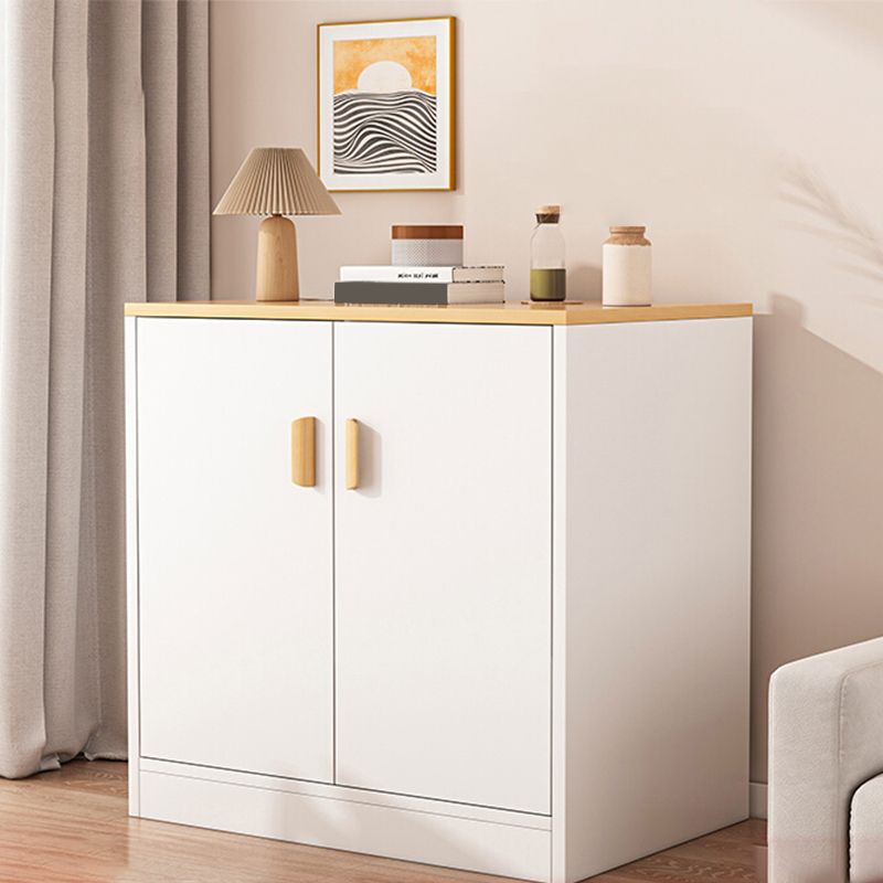 Modern Rectangle Accent Cabinet Bar Pulls Accent Cabinet with Drawer