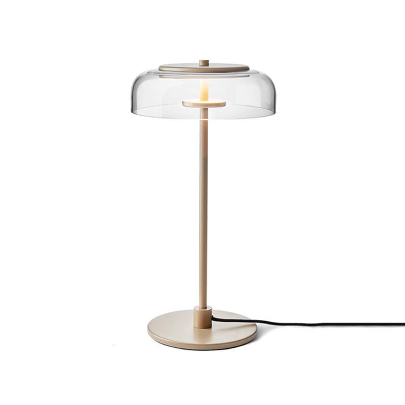 Modern Desk Lamp Household Desk Lighting Fixture with Glass Shade for Bedroom