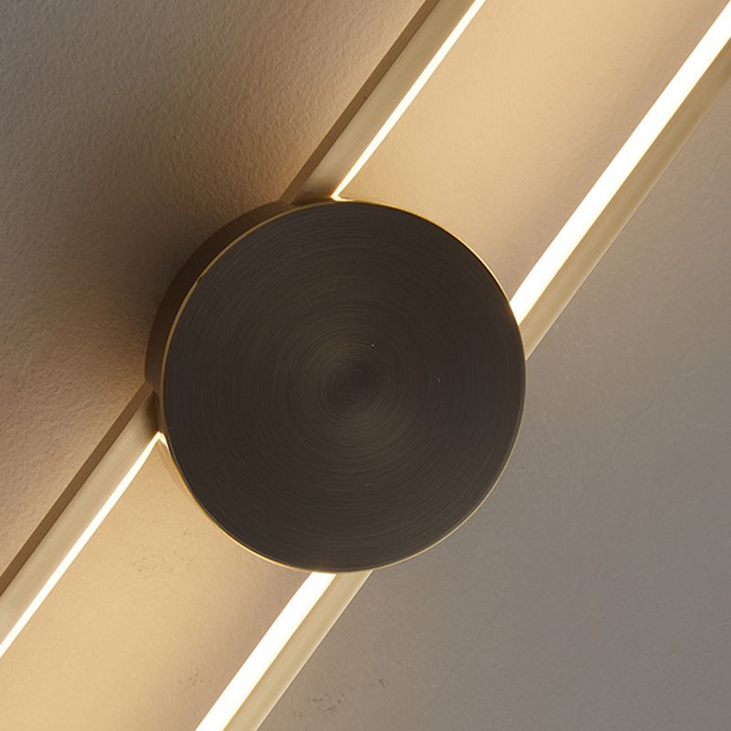 Lineare Form Metall Wandleuchten moderner Stil 2 Leichter Wandleuchten