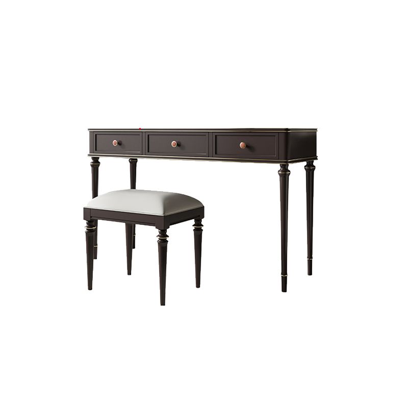 Mirror & 3 Drawers Makeup Vanity Dressing Table Solid Wood Dresser