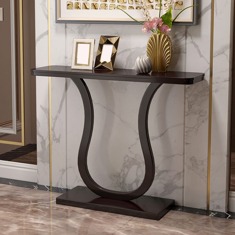 33.46" Tall Console Table 1-shelf Solid Wood Accent Table for Hall