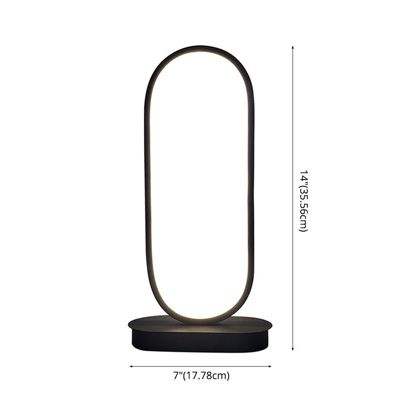 Table de nuit en acrylique elliptique légère lampe de chevet nordique LED pour chambre à coucher