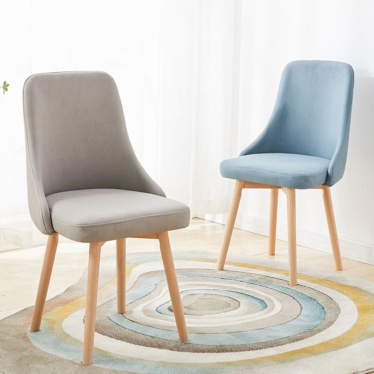 Home Scandinavian Side Chair Swivel Parsons Back Wood Dining Room Chair Set