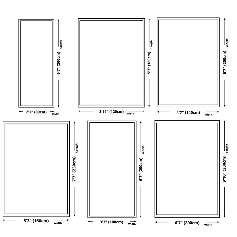 Aesthetic Contemporary Rectangle Rug Simplicity Geometry Pattern Indoor Rug Polyester Washable Indoor Carpet for Home Decor