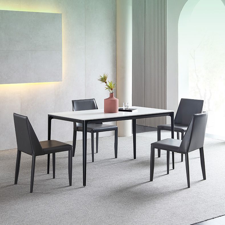 Modern Dining Room Furniture Set 1/4/5 Pieces Sintered Stone Dining Table Armless Chairs