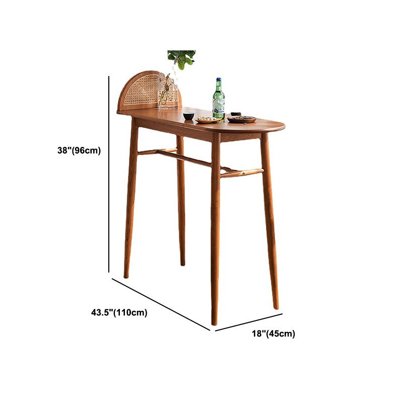 Modern 1/2 Pieces Wooden Pub Table Set Fixed Table Counter Table for Dining Room
