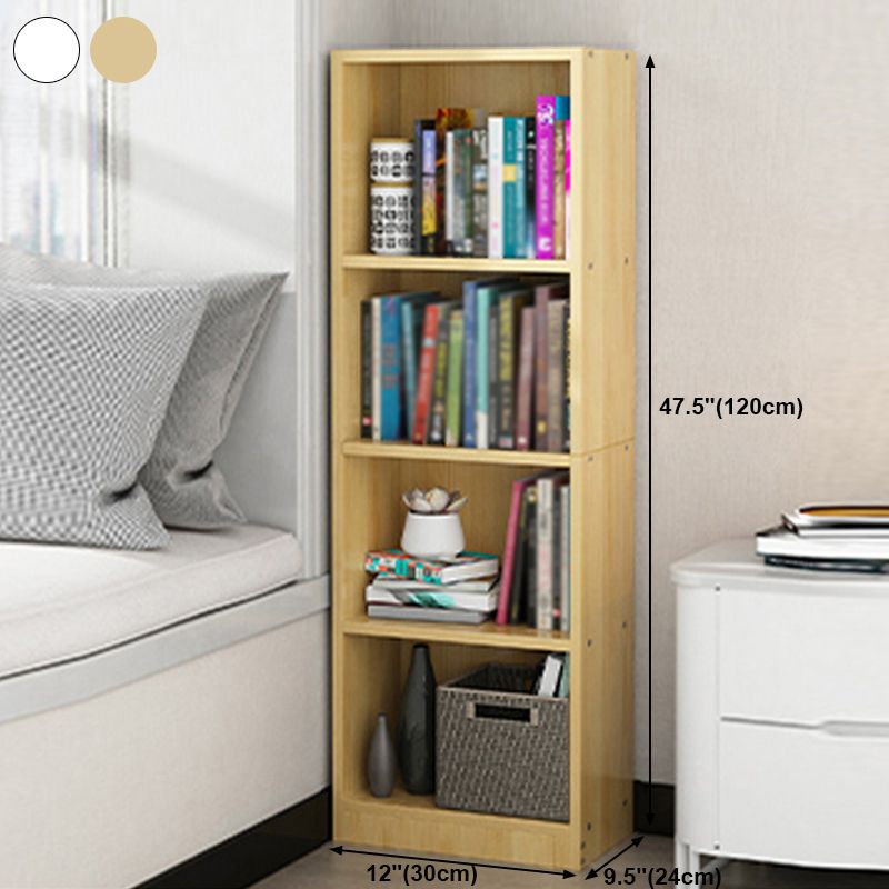 Modern Style Bookcase Closed Back Rectangular Shelf Bookcase for Study Room