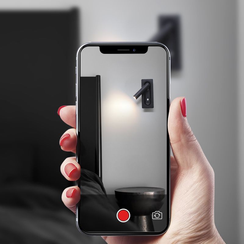 LED Modern Wall Sconce Cylinder Shape Wall Light with Metal Shade for Bedroom