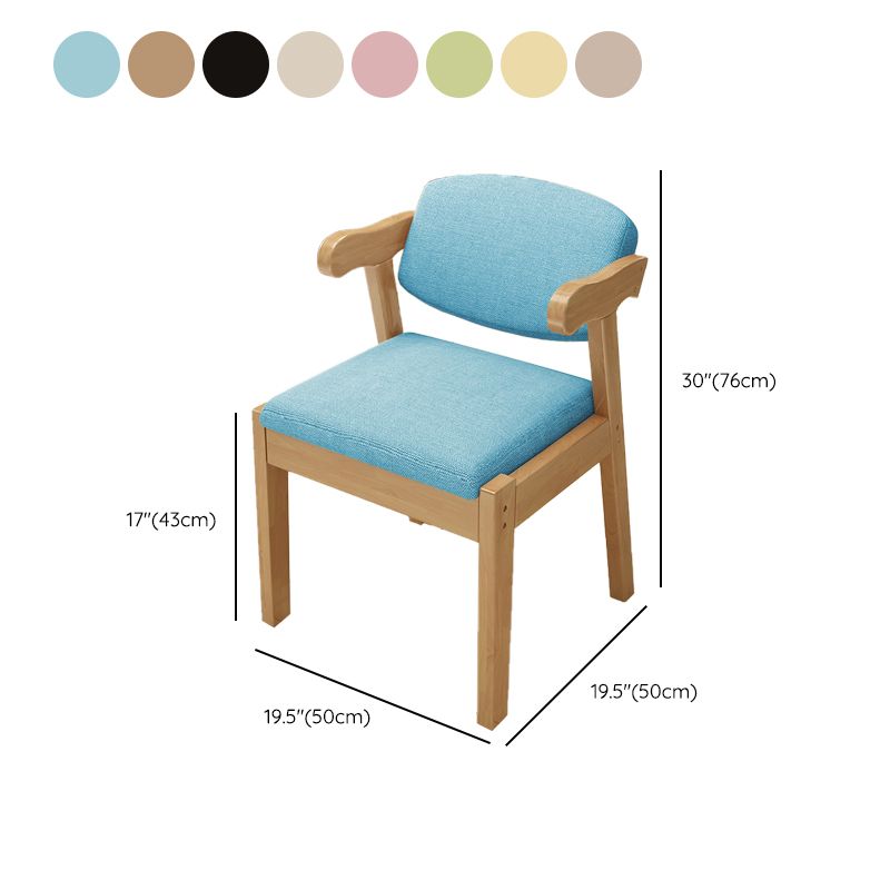 Open Back Arm Chairs Upholstered Dining Chairs for Dining Room