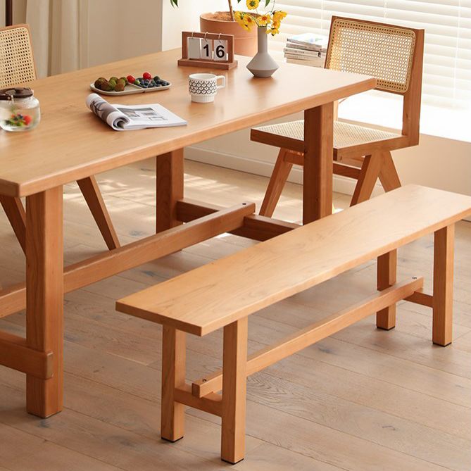 Modern Dining Table Set 1/2/4/7 Pcs Solid Wood Dining Table with Windsor Chairs
