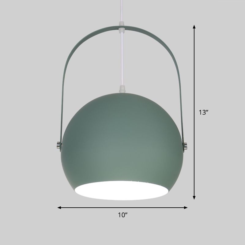 Luz colgante de burbujas metal contemporáneo 1 comedor ligero iluminación en verde