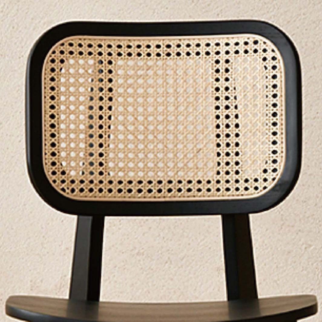 Armless Kitchen Dining Side Chair Wood Open Back Dining Side Chair