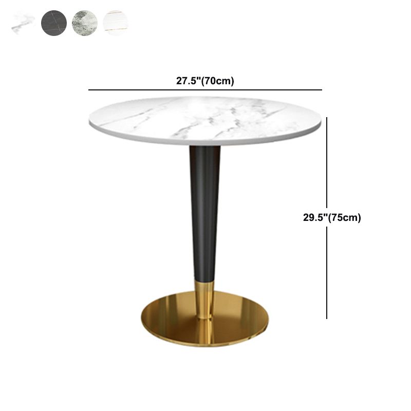 Modern Style Round Dining Table Sintered Stone Table for Dining Room