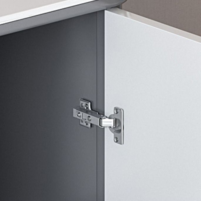 Glam Sideboard Stone Glass Doors Side Board with Cabinet and Drawers